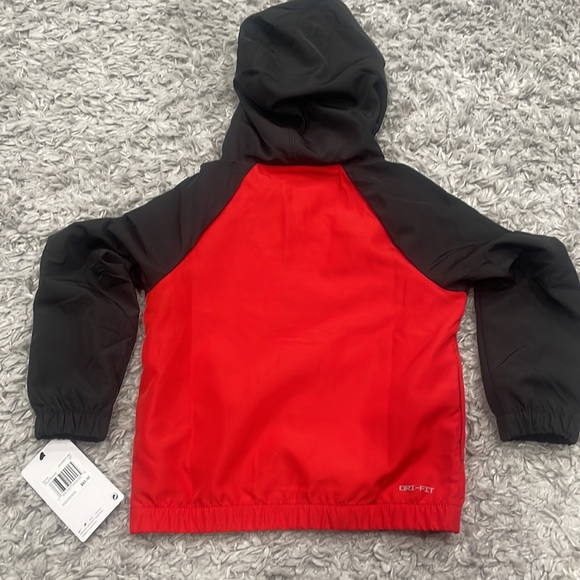 NWT Nike Dri-fit Rain Jacket. Color University Red/Black - Picture 5 of 5